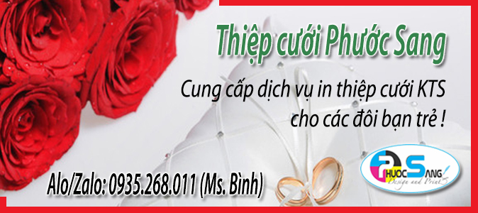 Dịch vụ in Thiệp cưới KTS (Kỹ thuật số) với chất lượng tốt nhất, chi phí hợp lý nhất