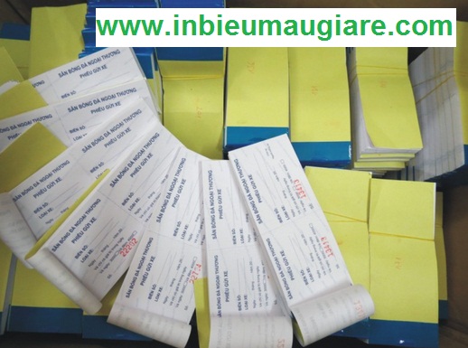 In phiếu giữ xe ô tô giá rẻ Tp.HCM