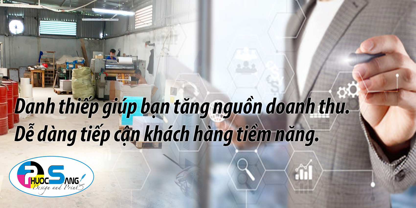 Danh thiếp giúp bạn tăng nguồn doanh thu. Dễ dàng tiếp cận khách hàng tiềm năng.