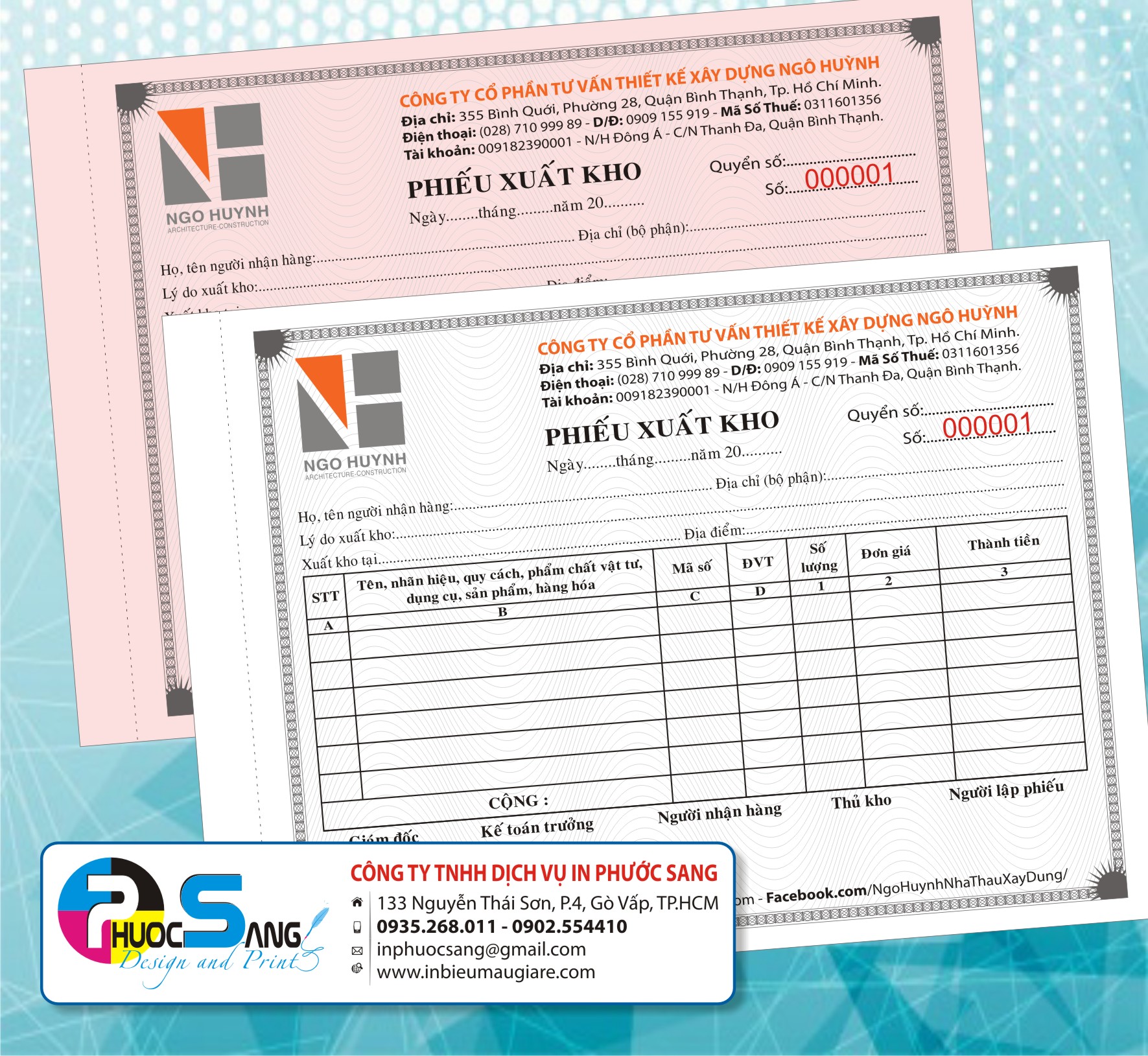 Nhận báo giá in biểu mẫu giấy carbonless 2 liên, 3 liên, 4 liên chính xác-nhanh chóng-hiệu quả, Công ty in chuyên nghiệp, uy tín với chi phí cạnh tranh giá rẻ tận gốc.