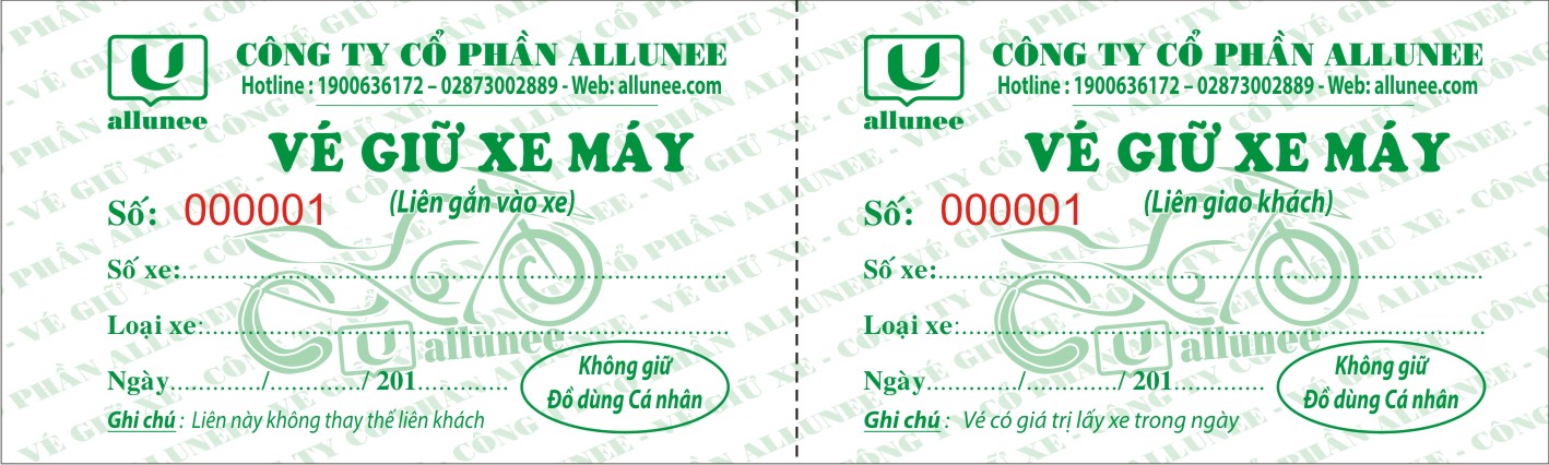 Vé giữ xe máy công