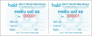 In vé gửi xe giá rẻ | In vé gửi xe trực tiếp tại xưởng
