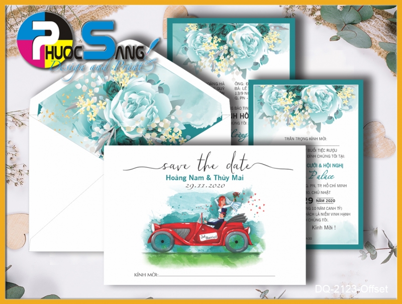 Mã DQ-2123-Offset | In thiệp cưới xu hướng mới