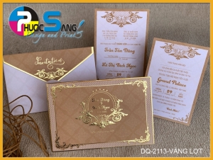 Mẫu DQ-2113-VANG LOT | In thiệp đẹp giá rẻ tốt nhất