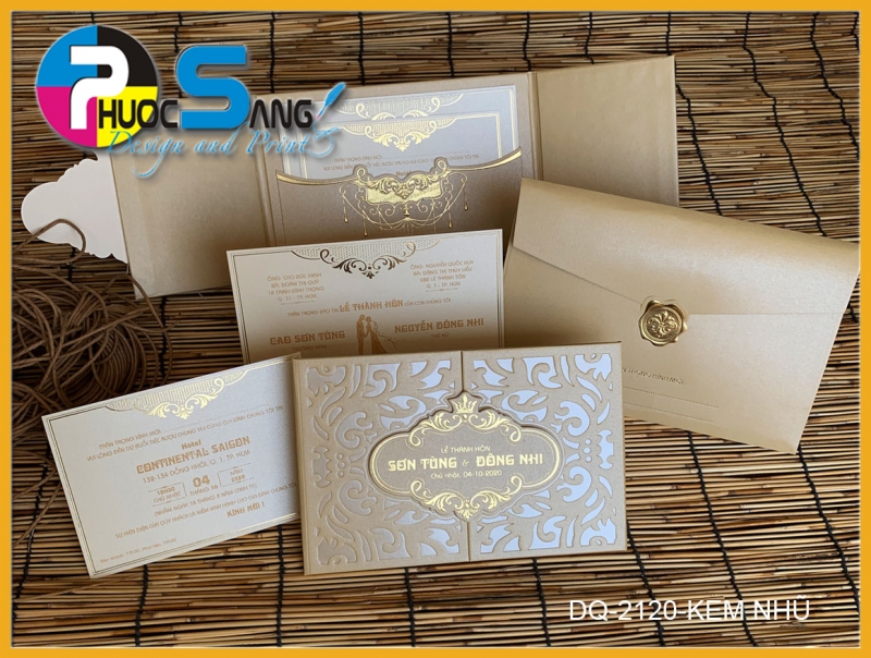 Mẫu DQ-2120-KEM NHU | Mẫu thiệp đẹp rất xinh