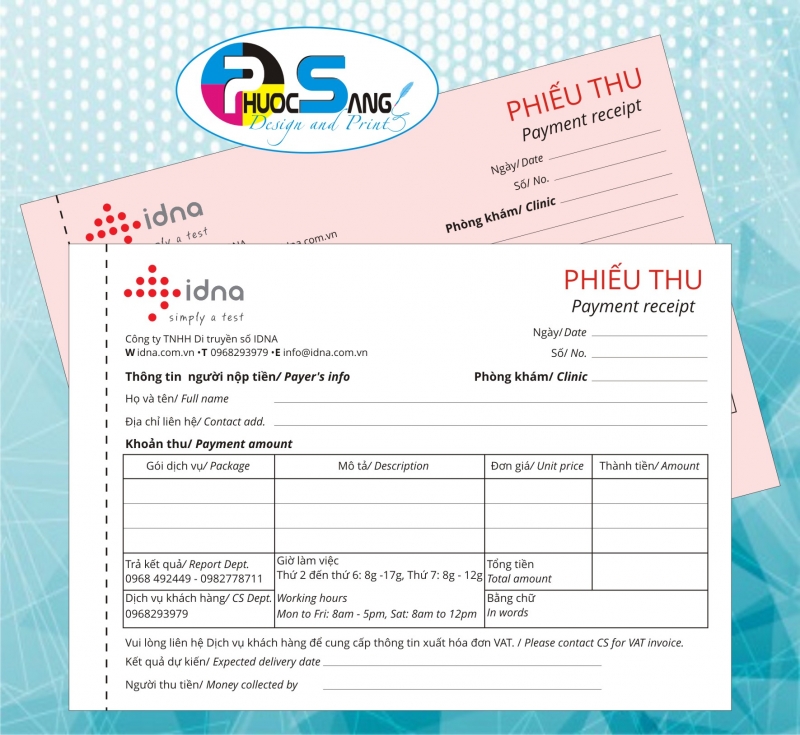 Xưởng in phiếu thu giá rẻ | In phiếu thu giấy carbonless giá rẻ