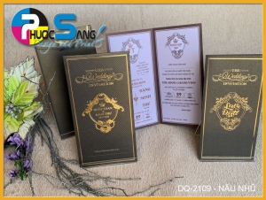 Mẫu DQ-2109-NAU NHU | In thiệp cưới đẹp
