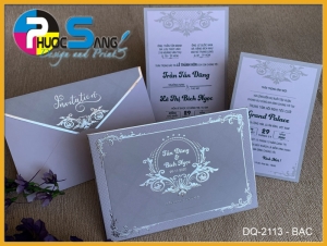 Mẫu DQ-2113-bạc | xưởng in thiệp cưới giá rẻ