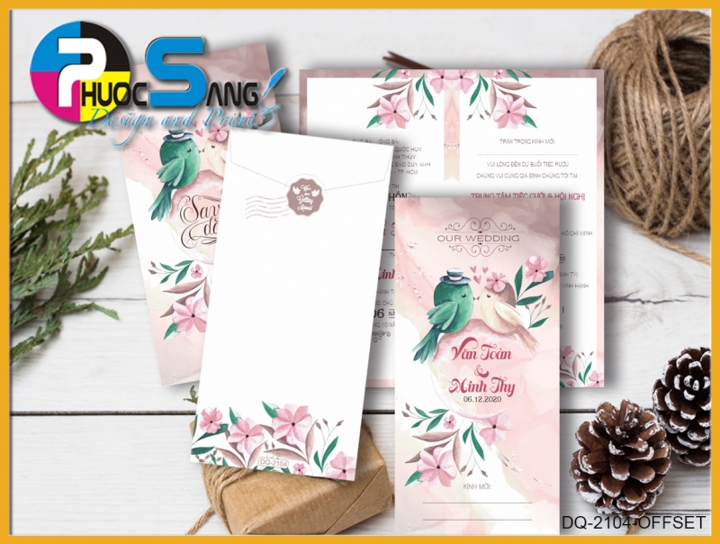 Mẫu DQ-2104-OFFSET | Thiệp cưới mẫu mới
