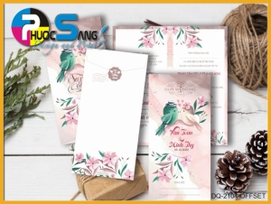 Mẫu DQ-2104-OFFSET | Thiệp cưới mẫu mới