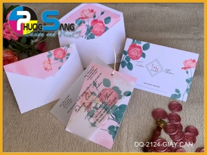 Mẫu DQ-2124-GIAY CAN | Thiệp mời đám cưới đẹp - DQ-2124-GIAY CAN