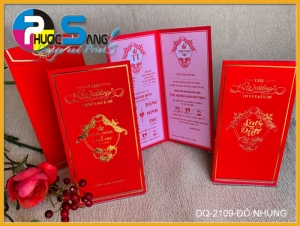 DQ-2109-DO NHUNG | Xưởng in thiệp cưới