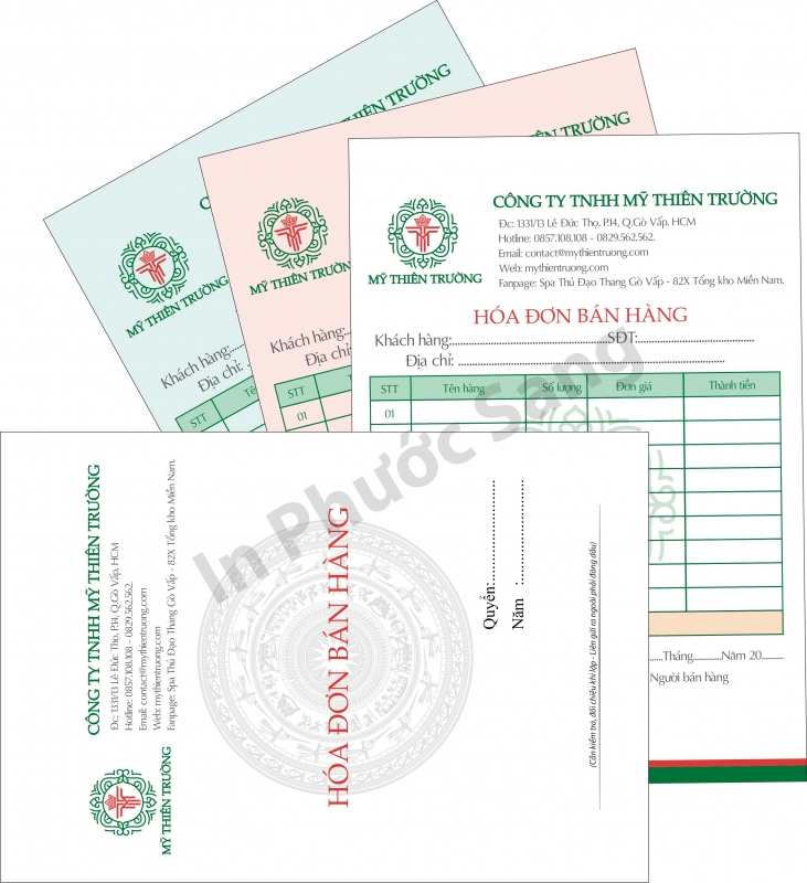 In hóa đơn bán hàng giấy carbonless số lượng ít giá rẻ