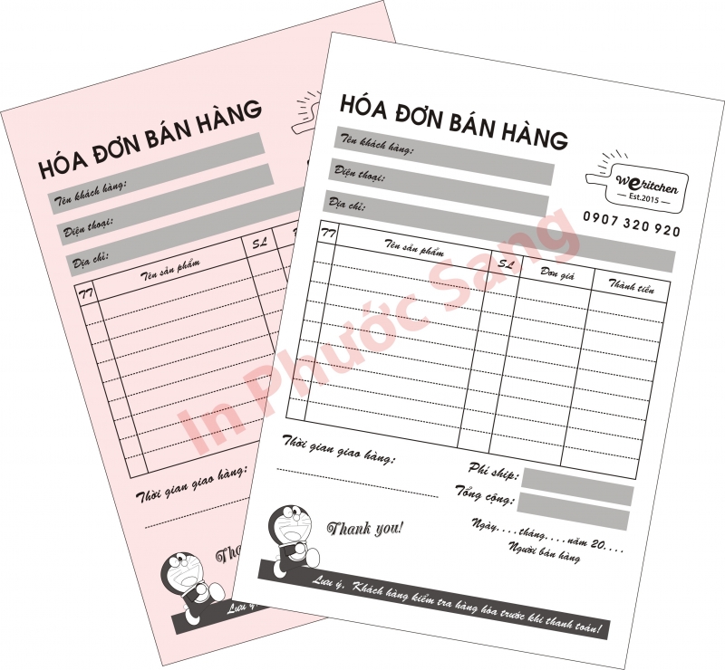Nhận in hóa đơn bán hàng giấy carbonless giá rẻ với số lượng ít