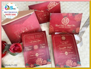 Dịch vụ in thiệp cưới giá rẻ mã thiệp DQ-KL7-122