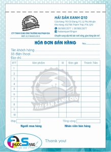 Mẫu Hóa đơn bán hàng cung cấp hải sản tươi sống