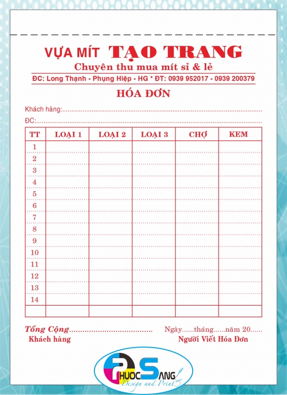 In hóa đơn 2 liên A5 giá rẻ
