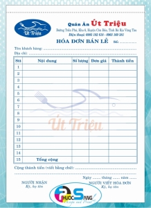 In hóa đơn bán hàng A5 thiết kế 2 màu sắc theo logo