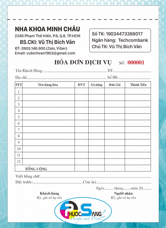 Sổ hóa đơn bán lẻ | Nhận in sổ hóa đơn bán lẻ theo yêu cầu