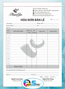 Mẫu hóa đơn bán lẻ 3 liên, In hóa đơn giá rẻ thiết kế theo yêu cầu