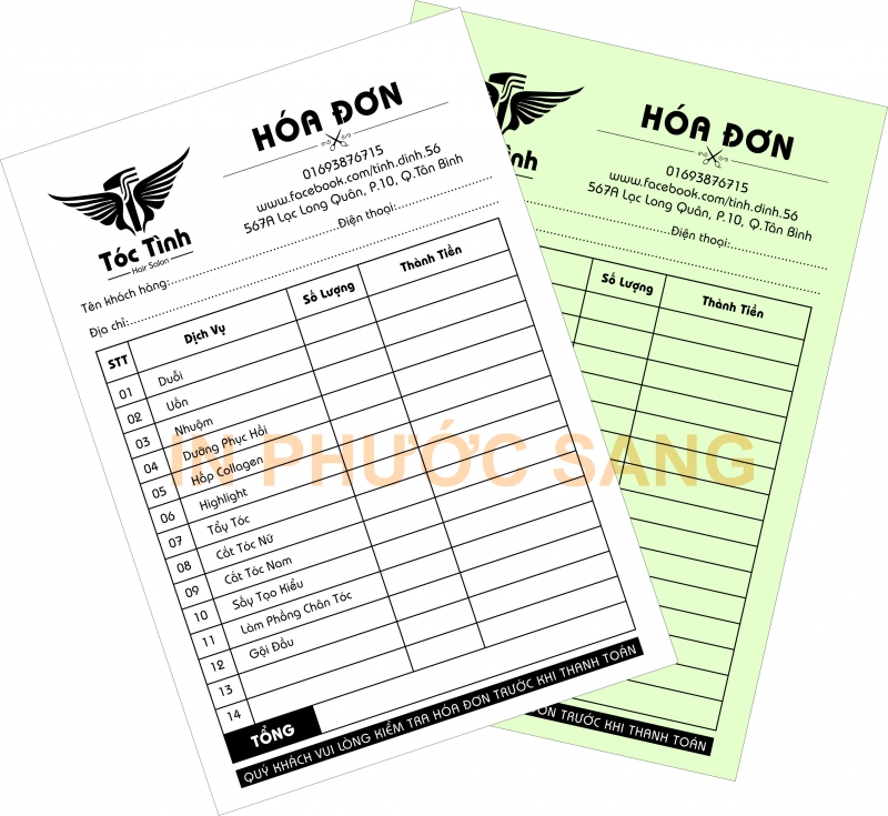 Thiết kế hóa đơn miễn phí | In hóa đơn giá rẻ