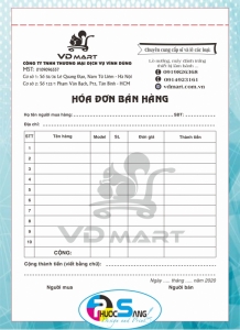 Mẫu hóa đơn bán hàng bán lẻ cho shop cửa hàng kinh doanh