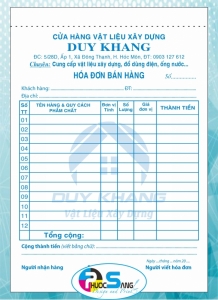 Mẫu hóa đơn bán hàng cửa hàng vật liêu xây dựng
