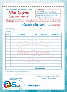 Mẫu hóa đơn thiết kế đẹp, A5 in khổ đứng