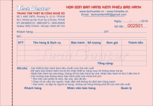 Hóa đơn bán hàng in dạng 2 liên giấy carboless