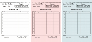 Mẫu hóa đơn bán lẻ dạng 3 liên in 1 màu giấy carbonless