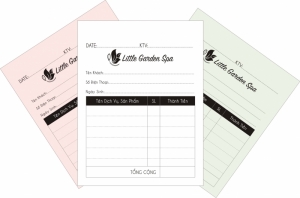 Mẫu order dạng 3 liên in 1 màu giấy carbonless