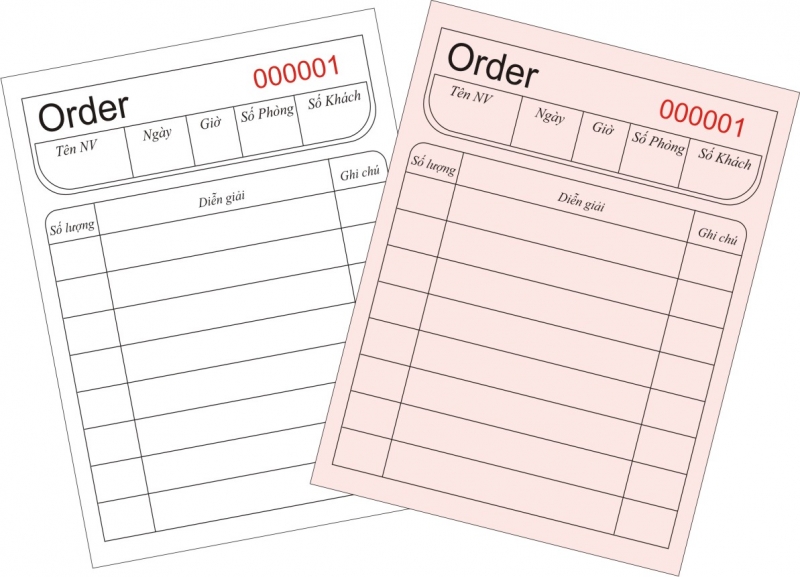 Dịch vụ in order giá rẻ tại Tp.HCM