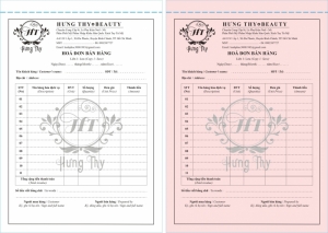 Mẫu Hóa đơn bán hàng 2 liên giấy carbonless giá rẻ