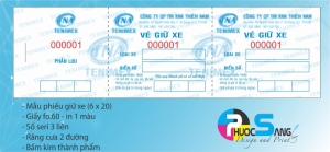 Nhận in phiếu giữ xe các loại cho siên thị, cty bảo vệ