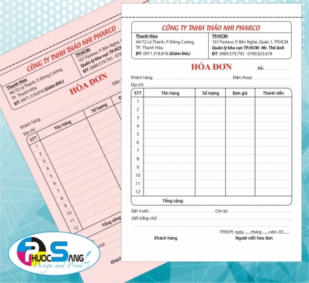 Dịch vụ chuyên in các loại hóa đơn bán hàng với số lượng ít
