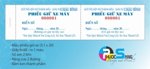 Dịch vụ in Phiếu giữ xe máy nhà thờ, giáo xứ tại Tp.HCM giá rẻ