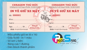 In vé xe máy giá rẻ | Mẫu vé giữ xe máy